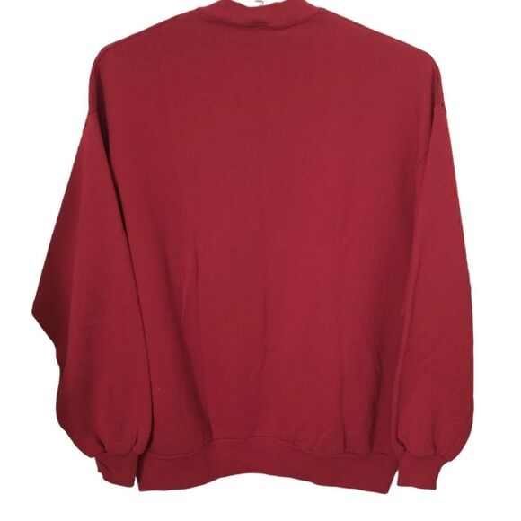 Vintage 90s Jerzees Blank Sweatshirt Pullover 2X Red 2XL USA Mens Womens Fleece. - Picture 8 of 15
